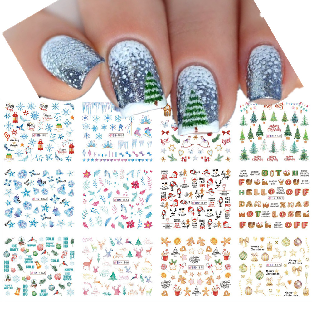 12patterns Christmas Nail Wate - Nail Art Xmas Design ulasan dan harga