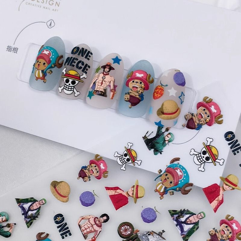 New One Piece Monkey· D·Luffy  - Nail Art Zoro One Piece ulasan dan harga