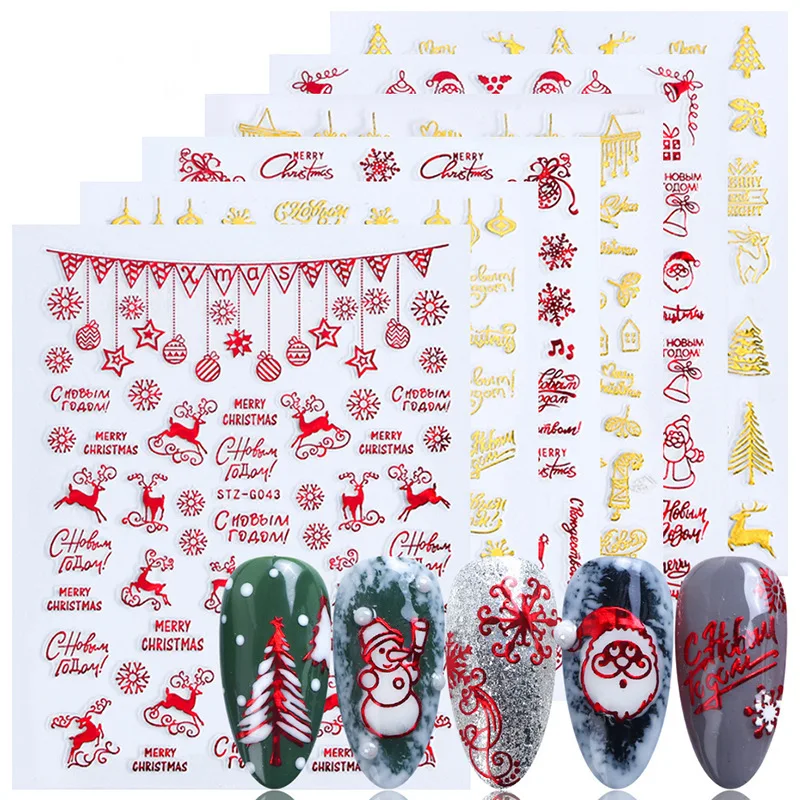 Christmas Nails Accesories Red - Nail Art Xmas Design ulasan dan harga
