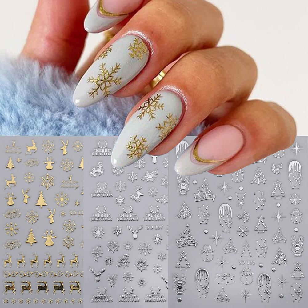 Christmas Nail Art Stickers Na - Nail Art Xmas Design ulasan dan harga