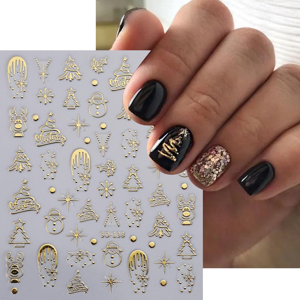 Christmas Nail Art Stickers Na - Nail Art Xmas Design ulasan dan harga