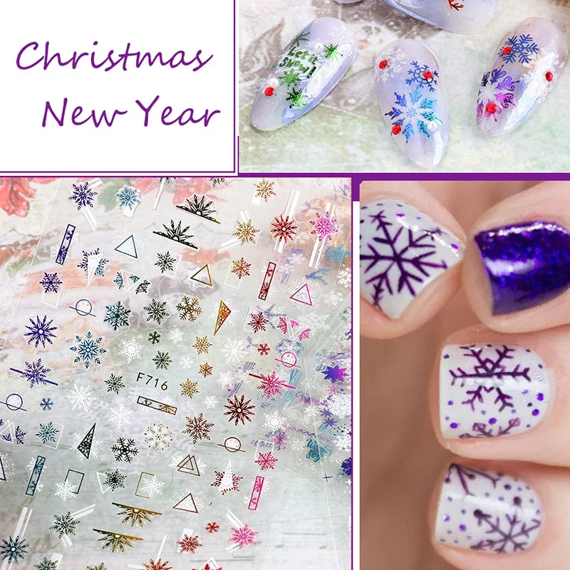 Xmas Nails Stickers Winter San - Nail Art Xmas Design ulasan dan harga