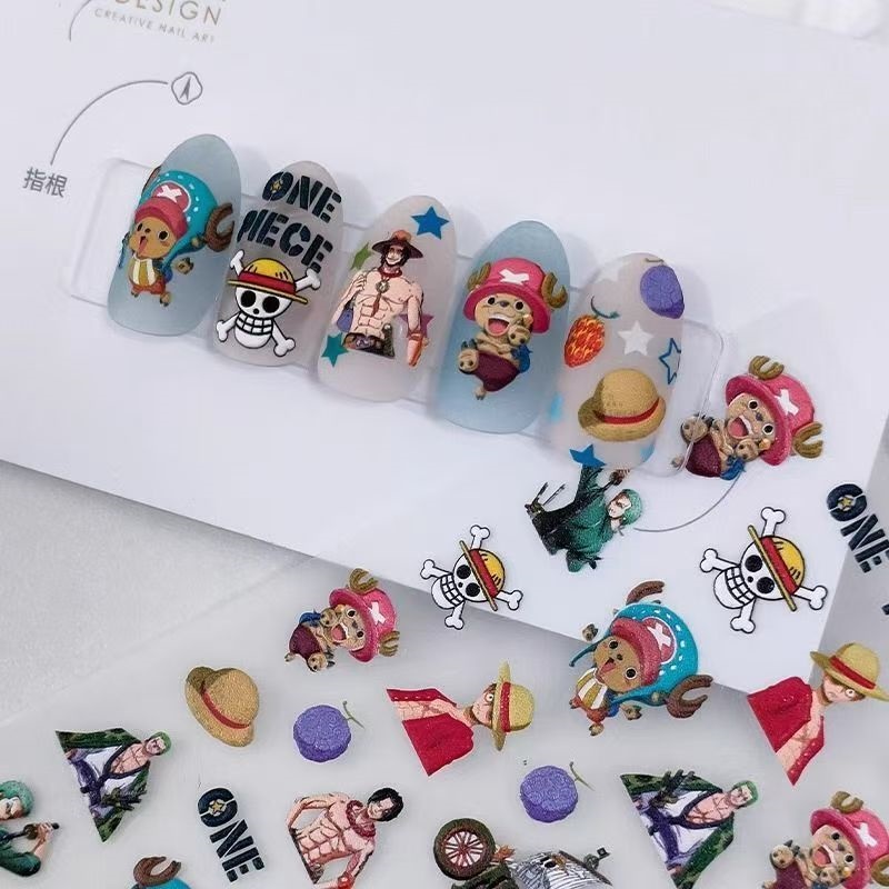 One Piece Luffy Zoro Chopper A - Nail Art Zoro One Piece ulasan dan harga