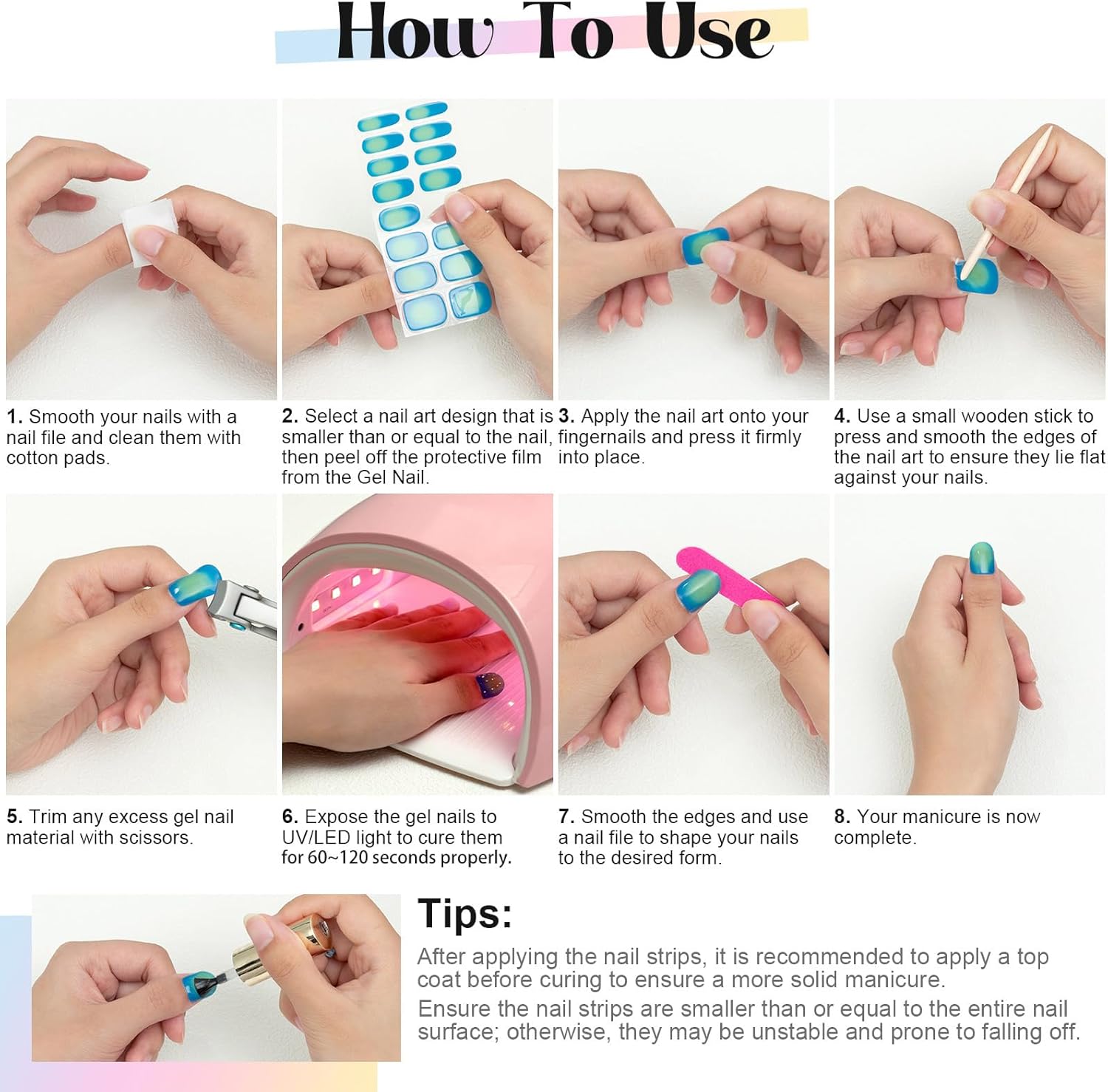 20/22Tips UV Semi cured Gel Na - Nail Art Xmas Design ulasan dan harga
