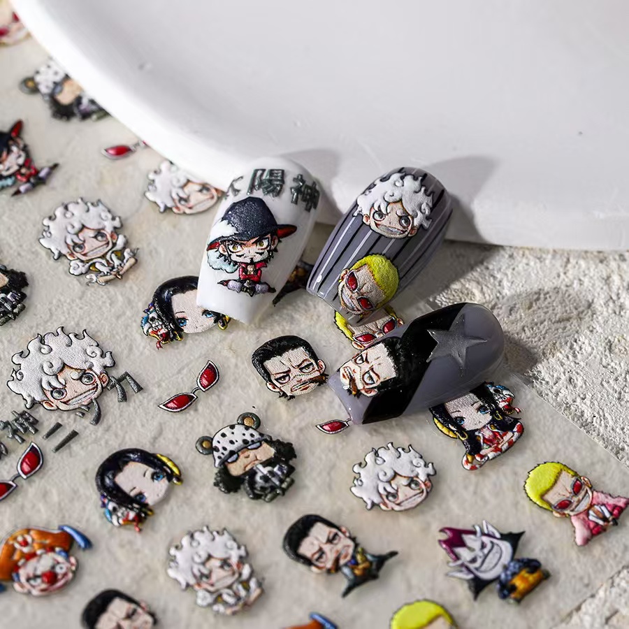 1PCS 5D New One Piece Nail Sti - Nail Art Zoro One Piece ulasan dan harga