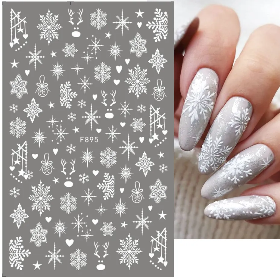 1Pcs 2025 Christmas 3D Nail Ar - Nail Art Xmas 2025 ulasan dan harga