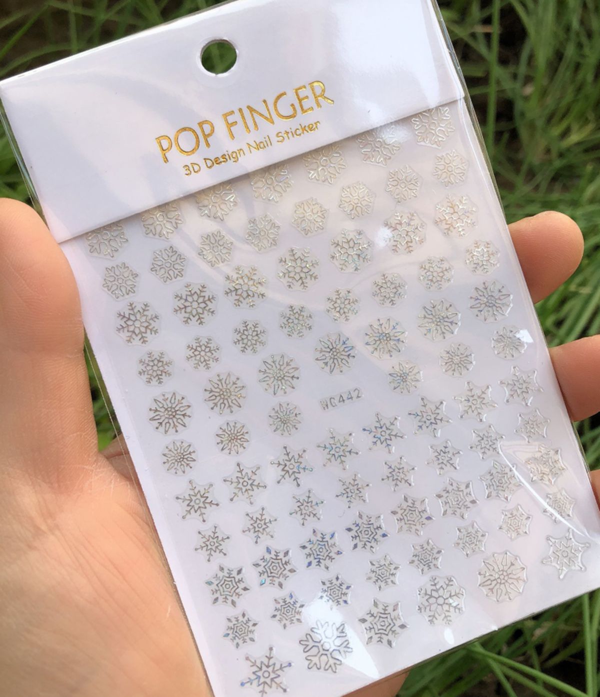 Holographics Silver Snowflakes - Nail Art Xmas Design ulasan dan harga