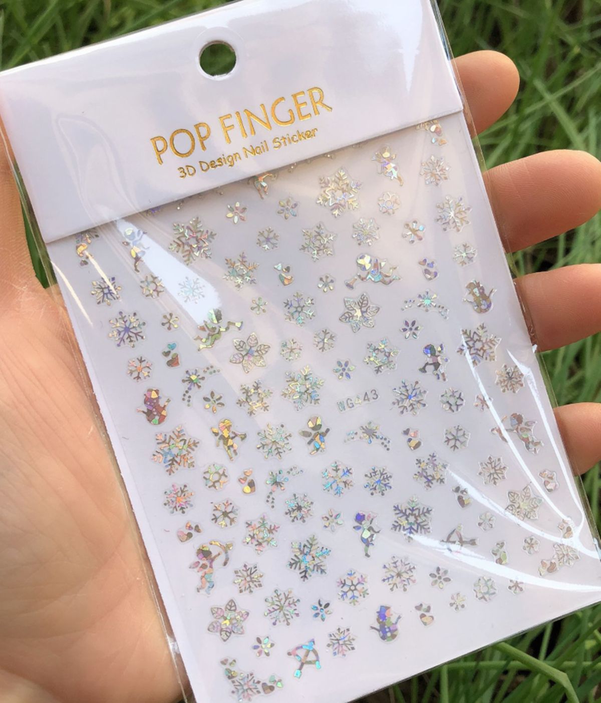 Holographics Silver Snowflakes - Nail Art Xmas Design ulasan dan harga
