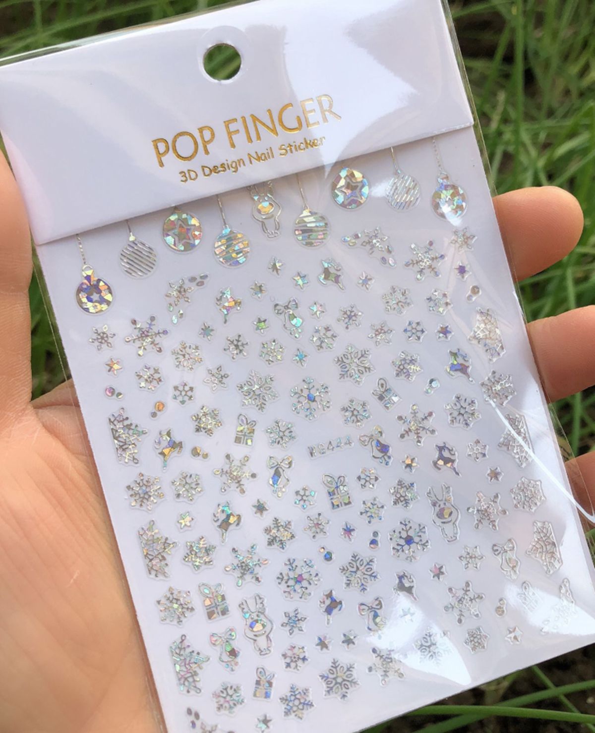 Holographics Silver Snowflakes - Nail Art Xmas Design ulasan dan harga