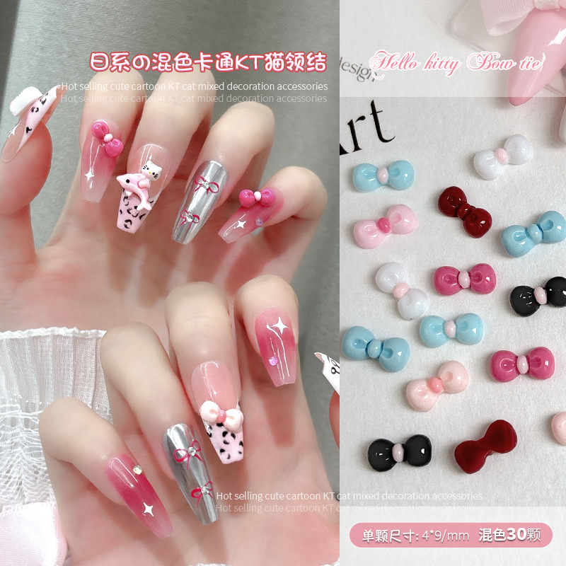 30PCS 3D Nail Art Bow Charms S - Nail Art Lotso ulasan dan harga