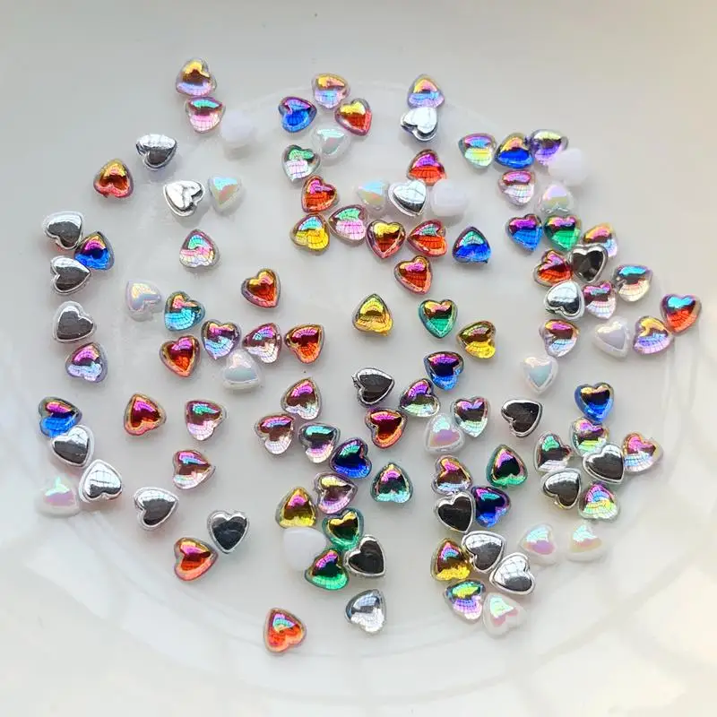 Glittering AB color Heart jewe - Nail Art Lotso ulasan dan harga